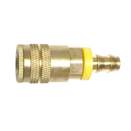 1/4 Inch Industrial Brass Coupler X 3/8 Inch Easy-Lock, PK 100
